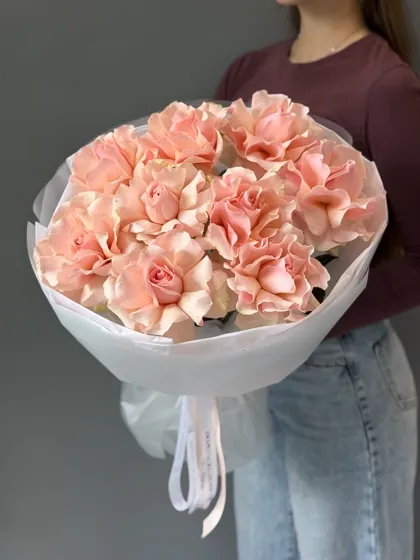 Французские розы нежно-розовые